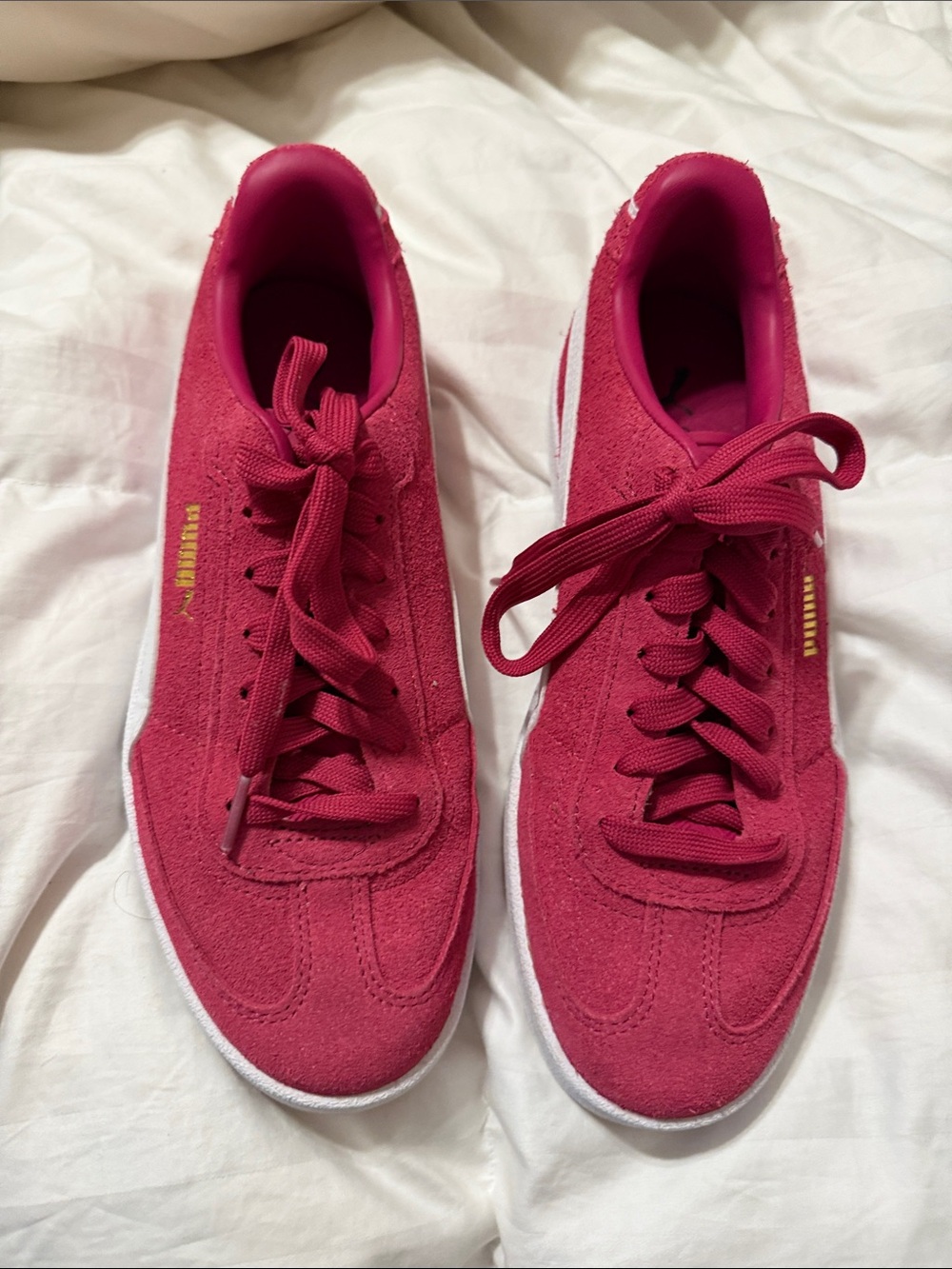 Puma Women’s Fuchsia Suede Low-Top Sneakers